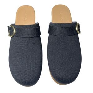 Rothy's The Clog Women's 12 Black Knit Slip-On Clogs Cork Heel Shoes  (78 chars)